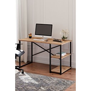 Msr Raflı Çalışma Masası - 60x120cm - Çam Çam