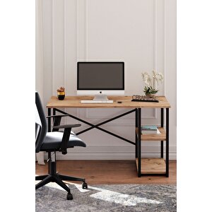 Msr Raflı Çalışma Masası - 60x120cm - Çam Çam