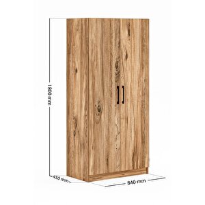 Gre2 Elbise Dolabı, Gardrop, 2 Kapaklı - Çam