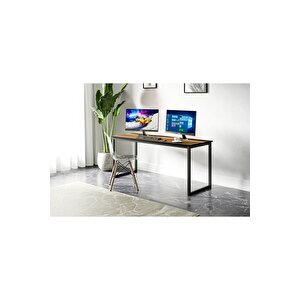 Ms1 Metal Ayaklı Çalışma Masası - 160cm - Ceviz Ceviz