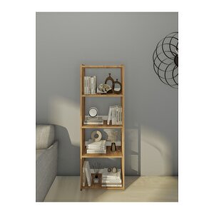 Kts3e Modern 5 Raflı Kitaplık - 54x155cm - Çam Çam