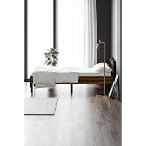 Kr1 Tek Kişilik Karyola - 90x190 - Ceviz Ceviz