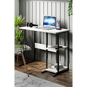 Msr2 Metal Ayaklı Bilgisayar Çalışma Masası- Beyaz Beyaz