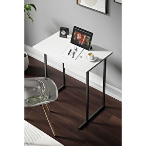 Mse2 Metal Ayaklı Çalışma Masası - Beyaz Beyaz