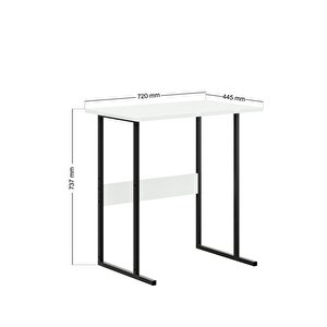 Mse2 Metal Ayaklı Çalışma Masası - Beyaz
