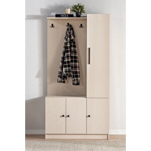 Vs4 Vestiyer, Portmanto - 90x180 Cm - Bej