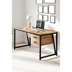 Ms2c Çalışma Masası, Ofis Masası - 2 Çekmeceli - 140cm - Çam