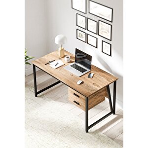 Ms2c Çalışma Masası, Ofis Masası - 2 Çekmeceli - 140cm - Çam