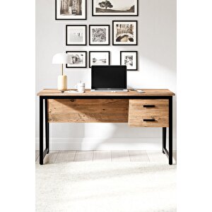 Ms2c Çalışma Masası, Ofis Masası - 2 Çekmeceli - 140cm - Çam