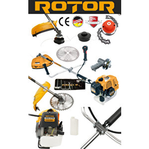 Rotor Bc520a 52 cc, 2 hp Benzinli Yan Tırpan, 400 mm Kesim