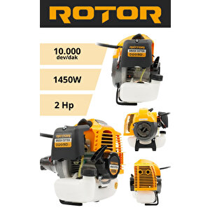 Rotor Bc520a 52 cc, 2 hp Benzinli Yan Tırpan, 400 mm Kesim