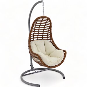 Monalin Home Garden Roma Rattan El Örgüsü Balkon Teras Bahçe Salıncağı