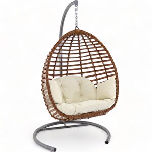Monalin Home Garden Sofya Classic Rattan El Örgüsü Bahçe & Balkon & Teras Salıncağı