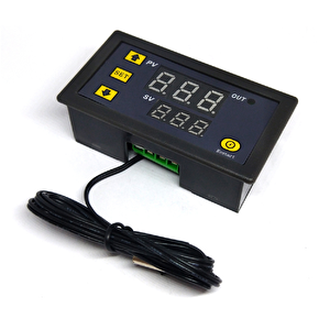 Dijital Sıcaklık Kontrol Termostatı Çift Ekranlı 12v