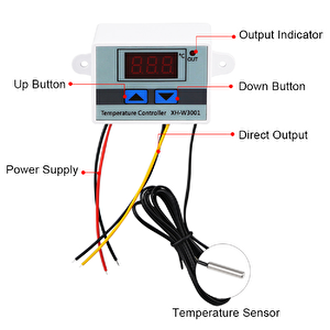 Dijital Sıcaklık Kontrol Termostatı 12v