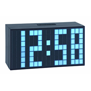 Time Block Dijital Led Göstergeli Alarmlı Masa Saati Mavi