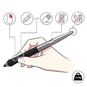 Xp-pen Pa1 Pilsiz Stylus Grafik Tablet Kalemi - Deco Pro S/m Uyumlu