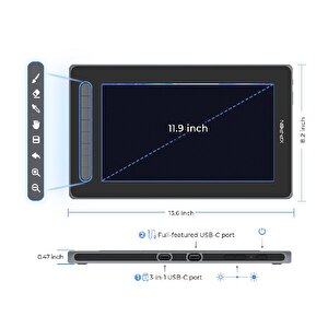 Xp-pen Artist 12 2nd Generation Grafik Ekran Tablet Siyah