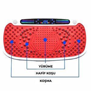 Yasomi Ysx Uzaktan Kumandalı & Titreşimli Bluetooth Hoparlör Destekli 4 Programlı Spor Masaj Aleti (kırmızı)