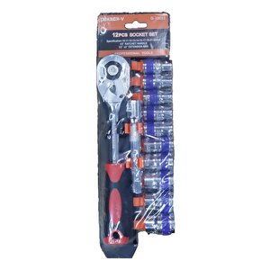 Nalburkent Dekecr-v Lokma Takımı 1/2" Cırcırlı 12 Parça Crv G-10052