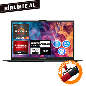 Vivobook Go 15 Ryzen 5 7520u 16gb 1tb Ssd 15.6" Freedos + 128gb Flash Disk E1504fa-nj1465 022