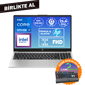 Hp 250 G10 I7-1355u 32gb 1tb Ssd 15.6" Fhd W11p + Gaming Klavye 9g2g8et 043
