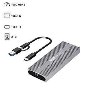 Vit 2tb Taşinabi̇li̇r Di̇sk | Usb 3.1 Gen 2 | Metal Kasa V002tb