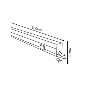 Hl-4102 10 Adet 9 Watt 60 Cm T5 Ledli̇ Bant Armatür Gün Işığı