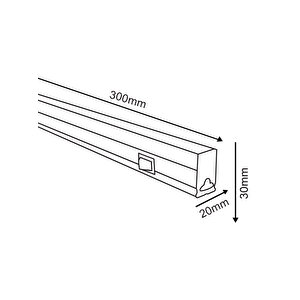 Hl-4101 10 Adet 6 Watt 30 Cm T5 Ledli̇ Bant Armatür Gün Işığı