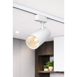 Hl-3304b 30 Watt Beyaz Kasa Cob Led Ray Spot Lamba Led Işık Natürel