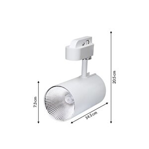 Hl-3304b 30 Watt Beyaz Kasa Cob Led Ray Spot Lamba Led Işık Natürel