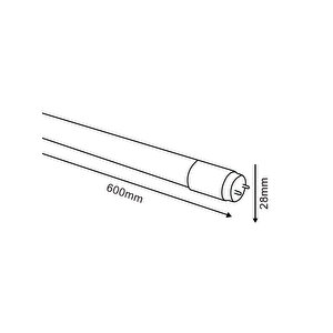 Hl-4001 10 Adet 9 Watt 60 Cm Led Floresan Beyaz