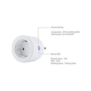 Imou Ce1p Yeni Nesil Akıllı Yönetilebilir Kablosuz Wi-fi Priz Maksimum Yük 2500w 10a
