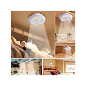 Hl-5516 3 Watt Uzaktan Kumandalı Yapışkanlı Kablosuz Pilli Led 3'lü Spot Led Lamba