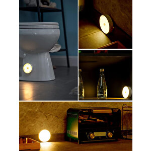 Hl-5515 2'li Paket Şarjlı Sensörlü Mıknatıslı Kabin Led Aydınlatma Lamba Dolap Dekoratif Spot 4000k