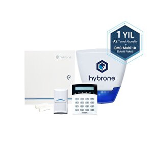 Hybrone Hy-ia3008-a2dm10-1 Akıllı Network 4g Hırsız Alarm Seti 1 Yıl Hybrone A2 Temel Paket  Dmc 10