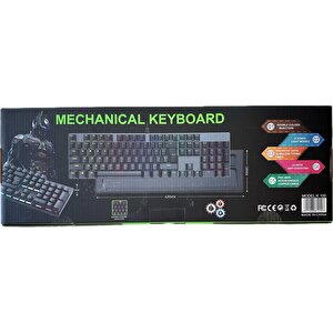 K100 Kablolu Mekanik Q Klavye rgb Led Aydınlatmalı Mekanik Gaming Klavye