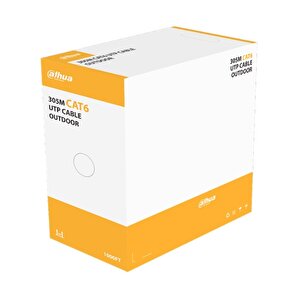 Dh-pfm920-6un 305 Metre Outdoor Dış Mekan Utp 23awg Cat6 Oksijensiz Bakır % 99,97 Saflık Cat6 Kablo Siyah