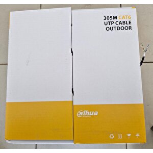 Dahua Dh-pfm920-6un 305 Metre Outdoor Dış Mekan Utp 23awg Cat6 Oksijensiz Bakır % 99,97 Saflık Cat6 Kablo Siyah