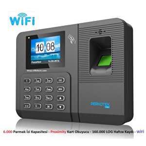 Perkotek P20 Id Parmak Izi Proximity Kart Okuyucu Şifre  Wi̇fi̇ Personel Takip Cihazı