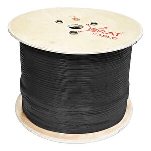 Erat Dmp1er2552ihbuu185 Cat6 U/utp 23awg 250 Mhz Pe Outdoor Dış Ortam 500 Metre Full Bakır Cat6 Kablo Siyah