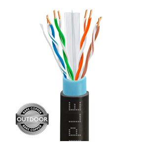 Dh-pfm920-6un 305 Metre Outdoor Dış Mekan Utp 23awg Cat6 Oksijensiz Bakır % 99,97 Saflık Cat6 Kablo Siyah