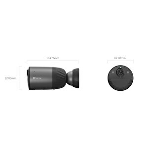 Ezviz Cs-bc1c 4mp 10400 Mah Bataryalı H.265 2.4 Ghz Wifi Dış Ortam 2k Bullet Ip Kamera