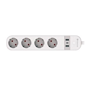 Hybrone Hy-pw2051-pu Kablosuz 2.4ghz Usb'li Dörtlü Akıllı Priz Wifi ​​​​​​​i̇le Uzaktan Kontrol 16a