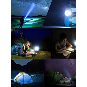 Hl-5505 3 Watt Şarj Edilebilir Güneş Enerjili Solar El Feneri 3 Modlu Kamp Lambası