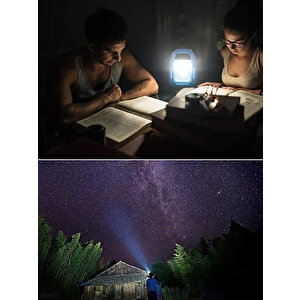 Hl-5505 3 Watt Şarj Edilebilir Güneş Enerjili Solar El Feneri 3 Modlu Kamp Lambası