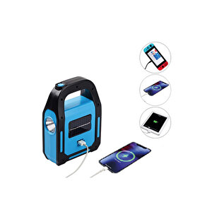 Hl-5505 3 Watt Şarj Edilebilir Güneş Enerjili Solar El Feneri 3 Modlu Kamp Lambası