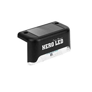 Hl-5175 4 Adet Solar Güneş Enerjili Şarj Edilen Köşebent Merdiven Veranda Bahçe Led Lamba 3200k