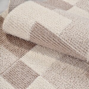 Chester Kahve Ekru Bukle Halı Cd03k - 100x200 100x200 cm