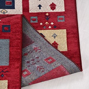 Sahra Bordo Etnik Desen Halı Sn01 - 100x300